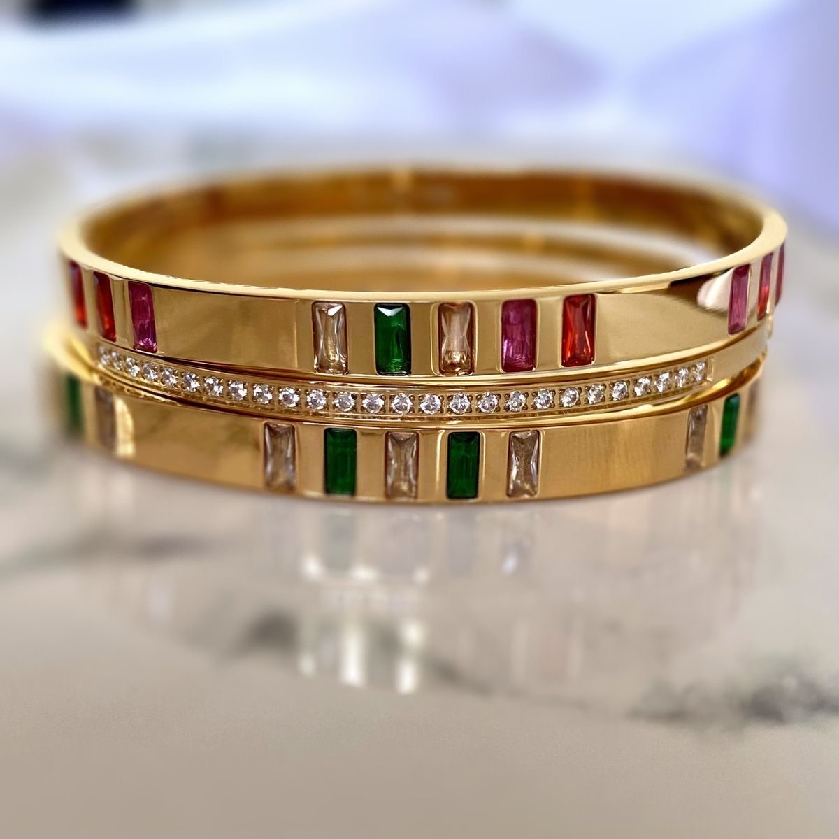 Navratna Halo Bangle